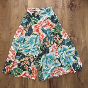 Mara Hoffman Swim Wide Leg Flare Floral Print Cropped Pants